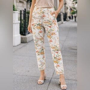 Melanie Lyne Floral Pants – Size 4 – Elegant & Chic